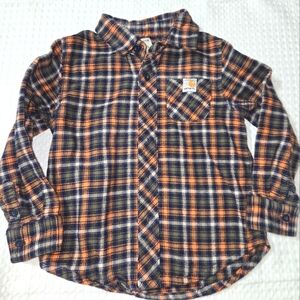 Carhartt Flannel Plaid Button Down Toddler Boy Sz 3T